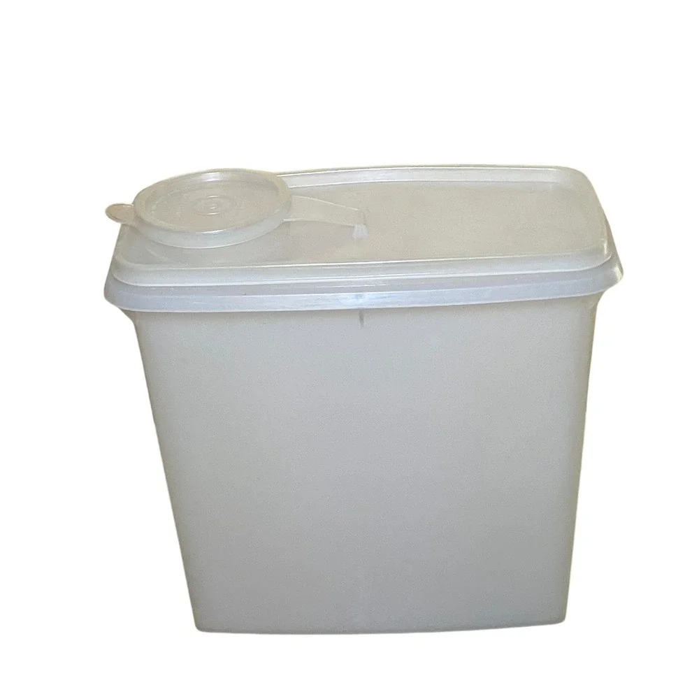 Tupperware Vintage Cereal Keeper Super Sheer White Pour Spout Lid